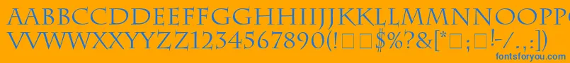 Charlesworth Font – Blue Fonts on Orange Background