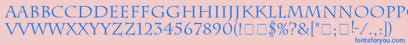 Charlesworth Font – Blue Fonts on Pink Background