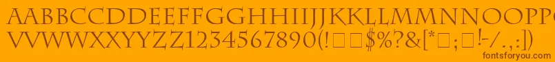 Charlesworth Font – Brown Fonts on Orange Background