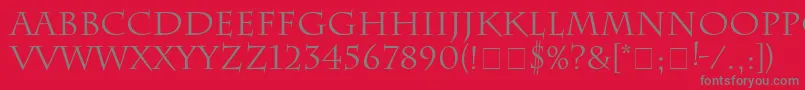 Charlesworth Font – Gray Fonts on Red Background