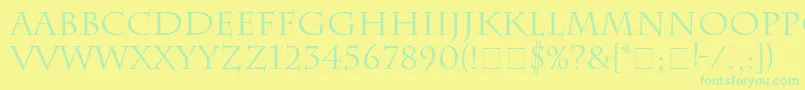 Więcej informacji o czcionce Charlesworth Czcionka Charlesworth – zielone czcionki na żółtym tle