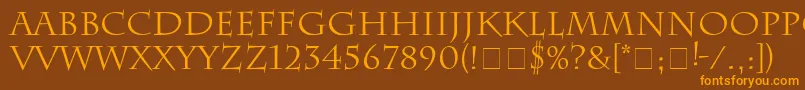 Charlesworth Font – Orange Fonts on Brown Background