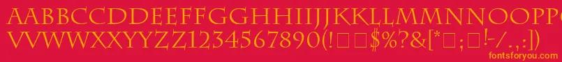 Charlesworth Font – Orange Fonts on Red Background