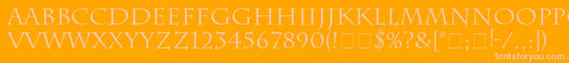 フォントCharlesworth – オレンジの背景にピンクのフォント