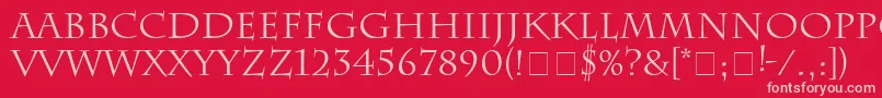 Charlesworth Font – Pink Fonts on Red Background