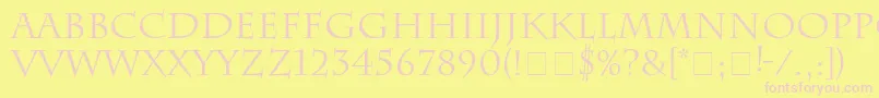 Charlesworth Font – Pink Fonts on Yellow Background