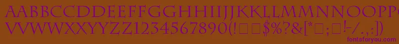 Charlesworth Font – Purple Fonts on Brown Background
