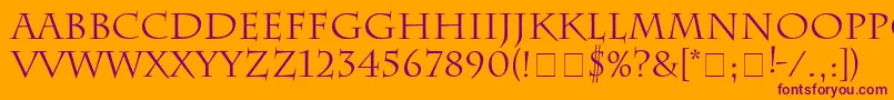 Charlesworth Font – Purple Fonts on Orange Background