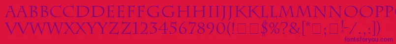 Charlesworth Font – Purple Fonts on Red Background