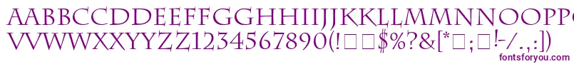 Charlesworth Font – Purple Fonts on White Background