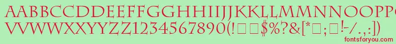 Charlesworth Font – Red Fonts on Green Background