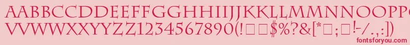 Charlesworth Font – Red Fonts on Pink Background