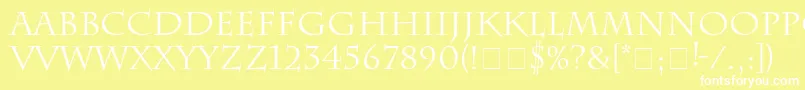 Charlesworth Font – White Fonts on Yellow Background