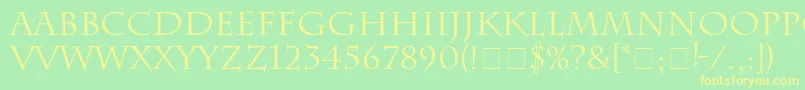 Charlesworth Font – Yellow Fonts on Green Background