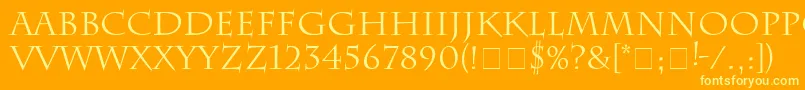 Charlesworth Font – Yellow Fonts on Orange Background