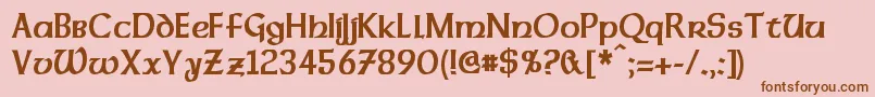DalelandsUncialCondensedBold Font – Brown Fonts on Pink Background