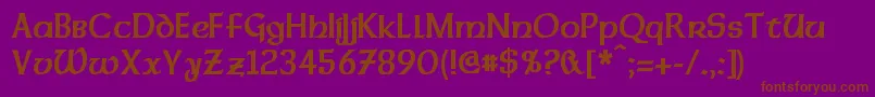 DalelandsUncialCondensedBold Font – Brown Fonts on Purple Background