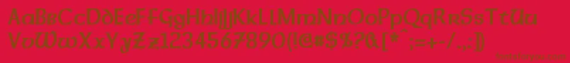 DalelandsUncialCondensedBold Font – Brown Fonts on Red Background