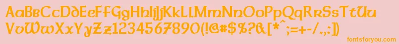 DalelandsUncialCondensedBold Font – Orange Fonts on Pink Background