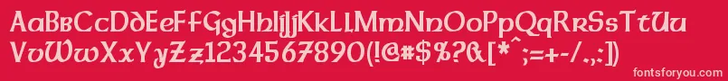 DalelandsUncialCondensedBold Font – Pink Fonts on Red Background