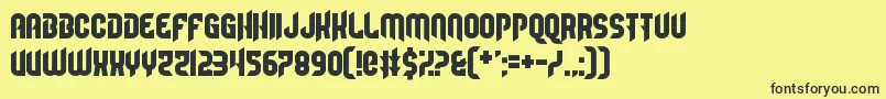 Camaraderie Font – Black Fonts on Yellow Background
