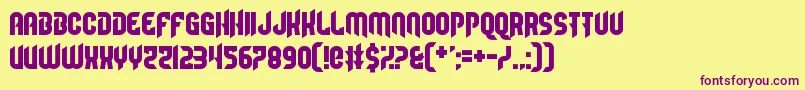Camaraderie Font – Purple Fonts on Yellow Background