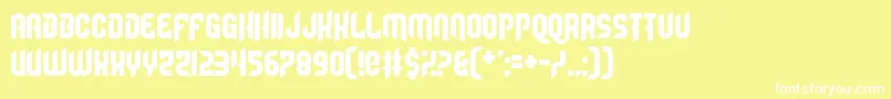 Camaraderie Font – White Fonts on Yellow Background