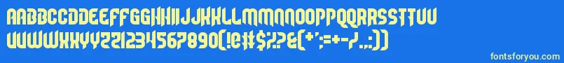 Camaraderie Font – Yellow Fonts on Blue Background