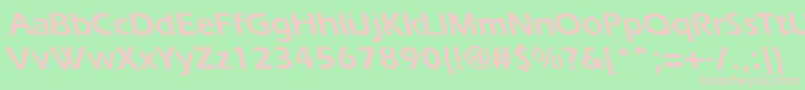 ErgoebsBold Font – Pink Fonts on Green Background