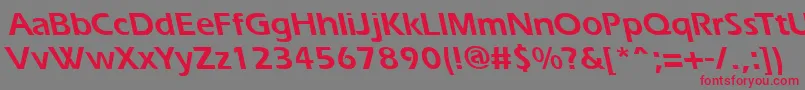 ErgoebsBold Font – Red Fonts on Gray Background