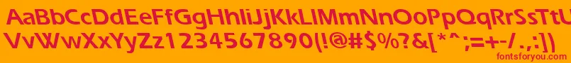 ErgoebsBold Font – Red Fonts on Orange Background