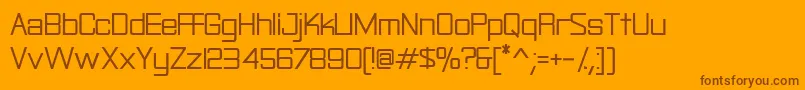 Rational Font – Brown Fonts on Orange Background
