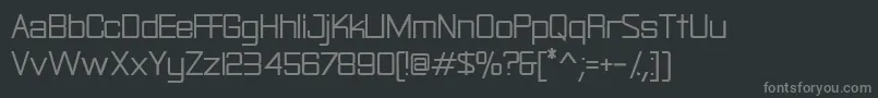 Czcionka Rational – szare czcionki na czarnym tle