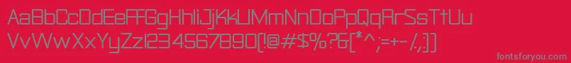 フォントRational – 赤い背景に灰色の文字