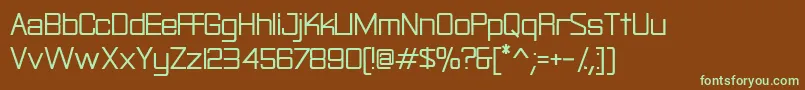 Rational-fontti – vihreät fontit ruskealla taustalla