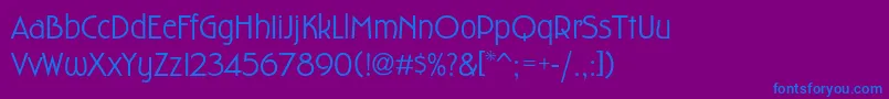 Hardwoodlpstd Font – Blue Fonts on Purple Background