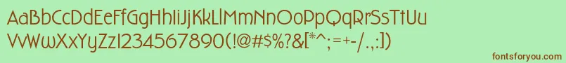 Hardwoodlpstd Font – Brown Fonts on Green Background