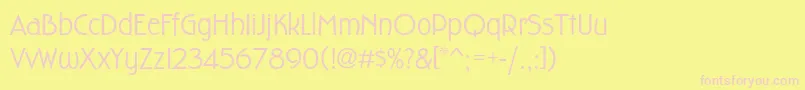 Hardwoodlpstd Font – Pink Fonts on Yellow Background