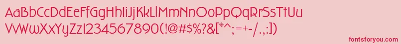 Hardwoodlpstd Font – Red Fonts on Pink Background