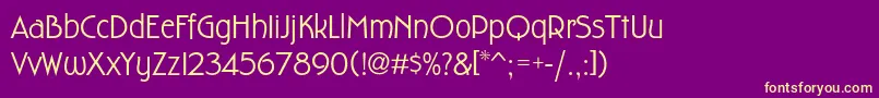 Hardwoodlpstd Font – Yellow Fonts on Purple Background