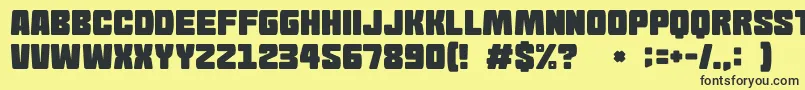 GomariceGomaBlock Font – Black Fonts on Yellow Background