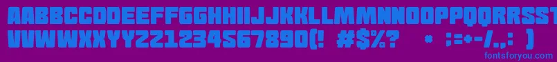 GomariceGomaBlock Font – Blue Fonts on Purple Background