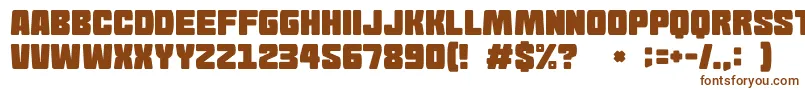 GomariceGomaBlock Font – Brown Fonts on White Background