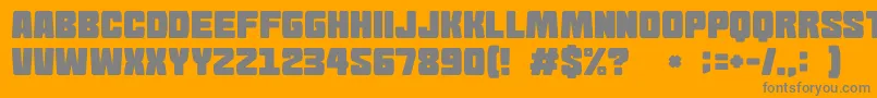 GomariceGomaBlock Font – Gray Fonts on Orange Background