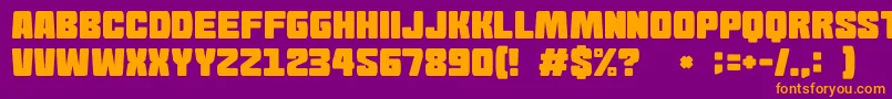 GomariceGomaBlock Font – Orange Fonts on Purple Background