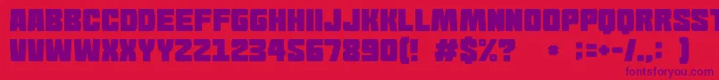 GomariceGomaBlock Font – Purple Fonts on Red Background