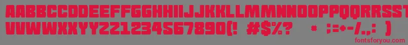 GomariceGomaBlock Font – Red Fonts on Gray Background