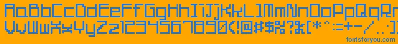 59thStreetBridgeSong Font – Blue Fonts on Orange Background