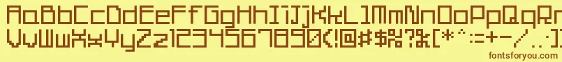 59thStreetBridgeSong Font – Brown Fonts on Yellow Background