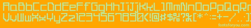 59thStreetBridgeSong Font – Green Fonts on Orange Background